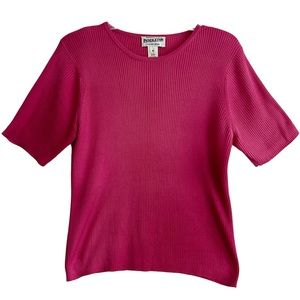 Pendleton Raspberry Pink Silk Sweater M EUC